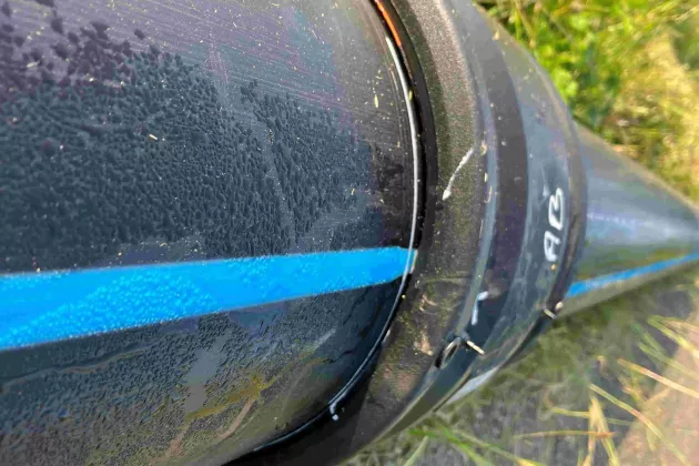 Tuyau en PE100 à bande bleue pour réseau d'eau potable avec manchon electro soudé