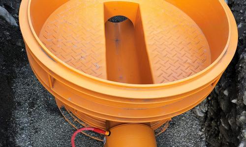 Boite d'inspection assainissement DN600 en PP orange